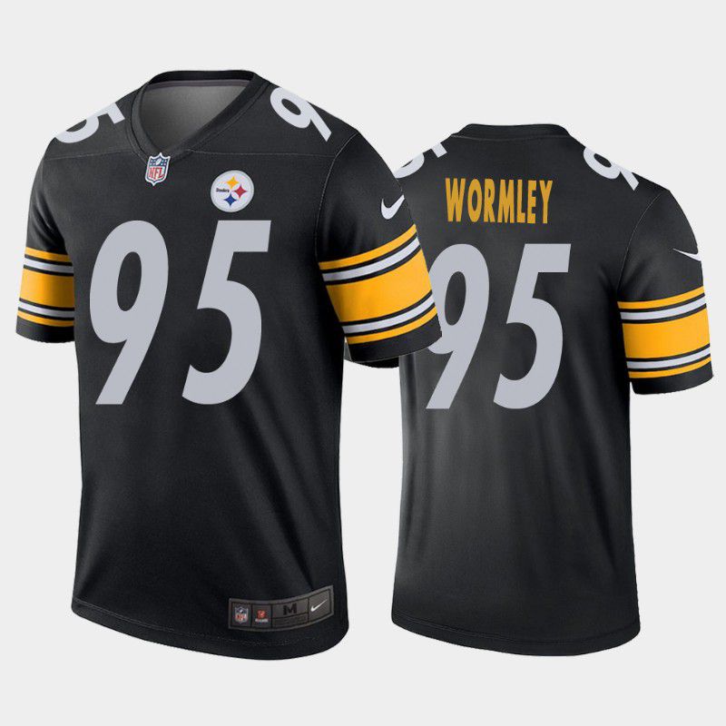 Men Pittsburgh Steelers 95 Chris Wormley Nike Black Inverted Legend NFL Jersey
